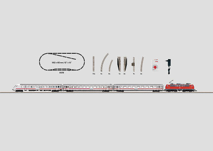 Marklin81870 Стартовый набор "Междугородный пассажирский поезд" (аналог, свет, 1:220)